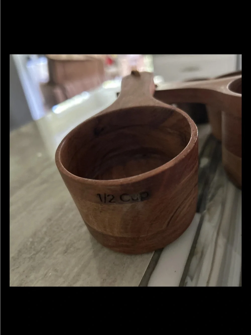 Southern Living Acacia Wood  Measuring Cups Set